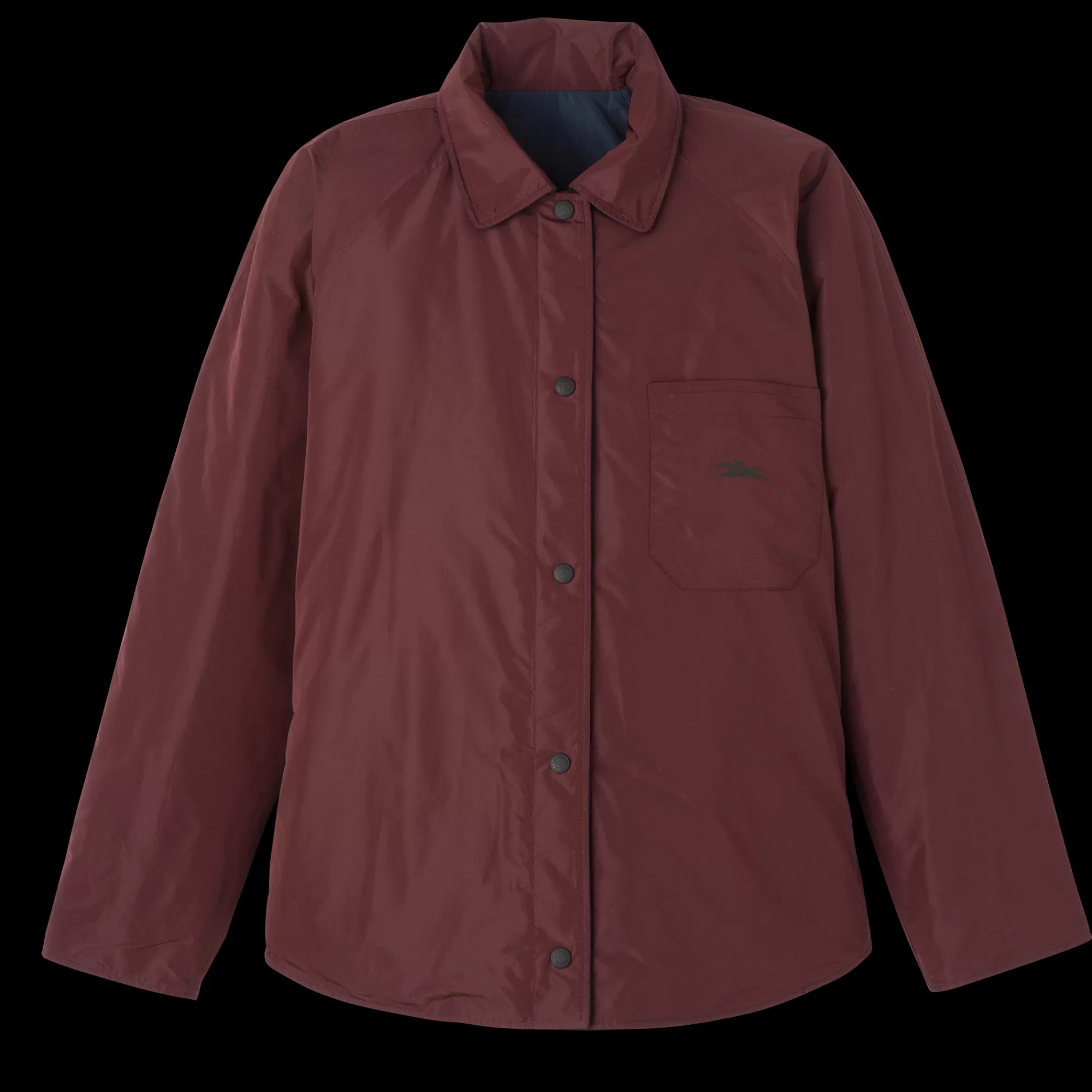 Manteaux & Vestes>Longchamp Blouson Ouatiné Marine/Bordeaux