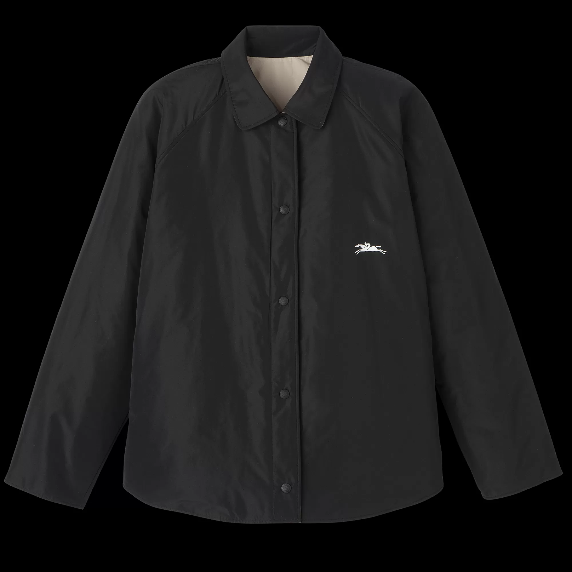 Manteaux & Vestes>Longchamp Blouson Ouatiné Noir/Acajou