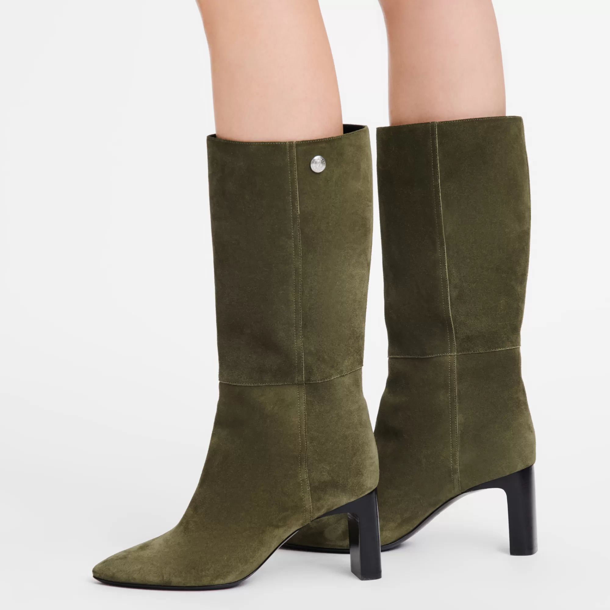 Bottes & Bottines>Longchamp Bottes à Talon Allure Kaki