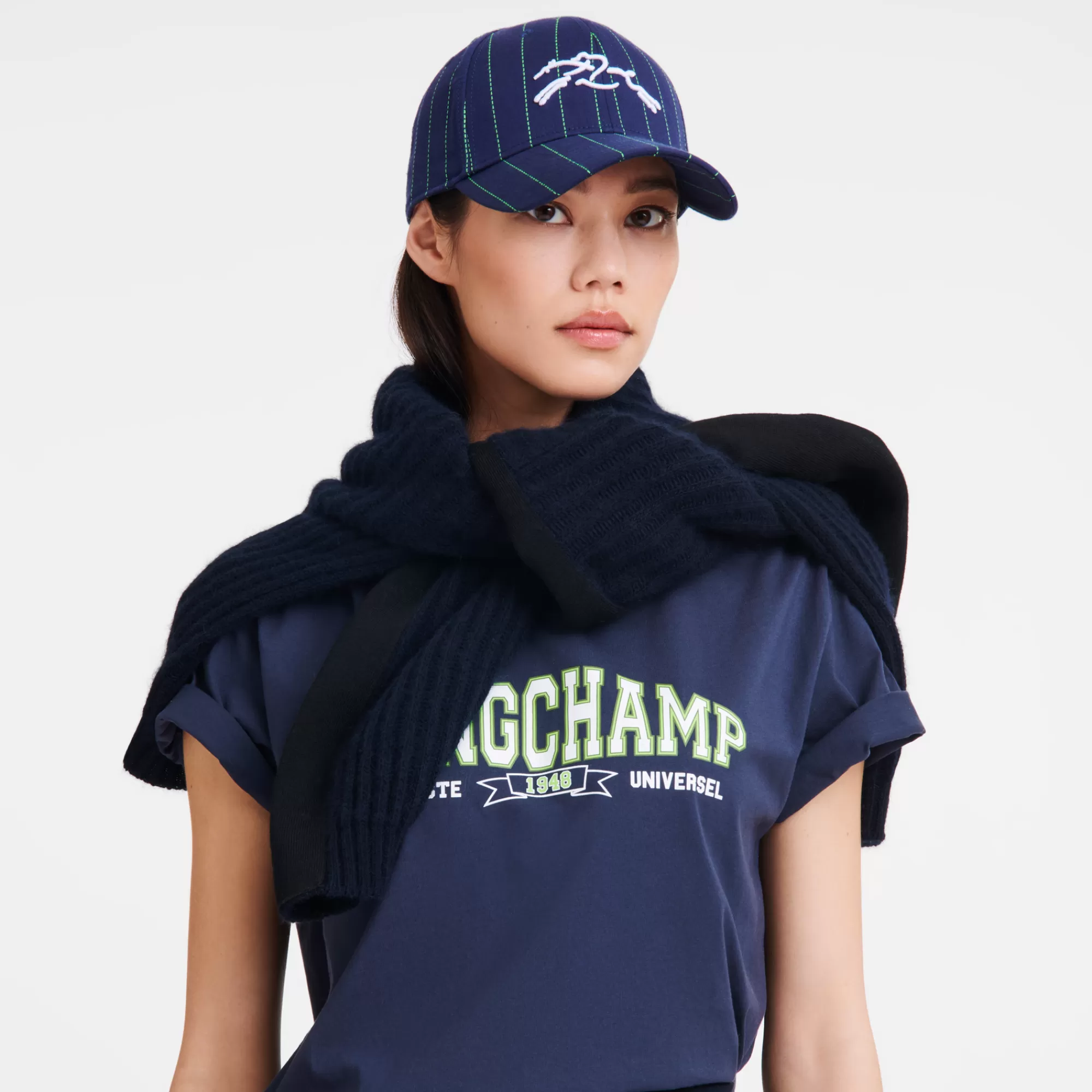 Casquettes & Chapeaux | Casquettes & Chapeaux>Longchamp Casquette Rayée Marine