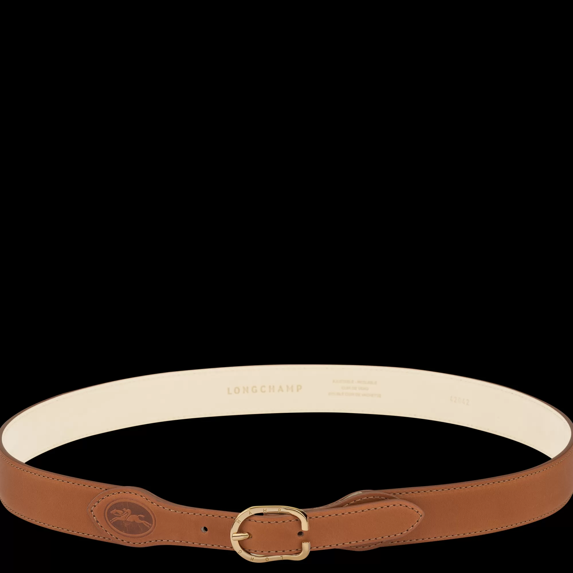 Ceintures>Longchamp Ceinture Femme 1980 Cognac