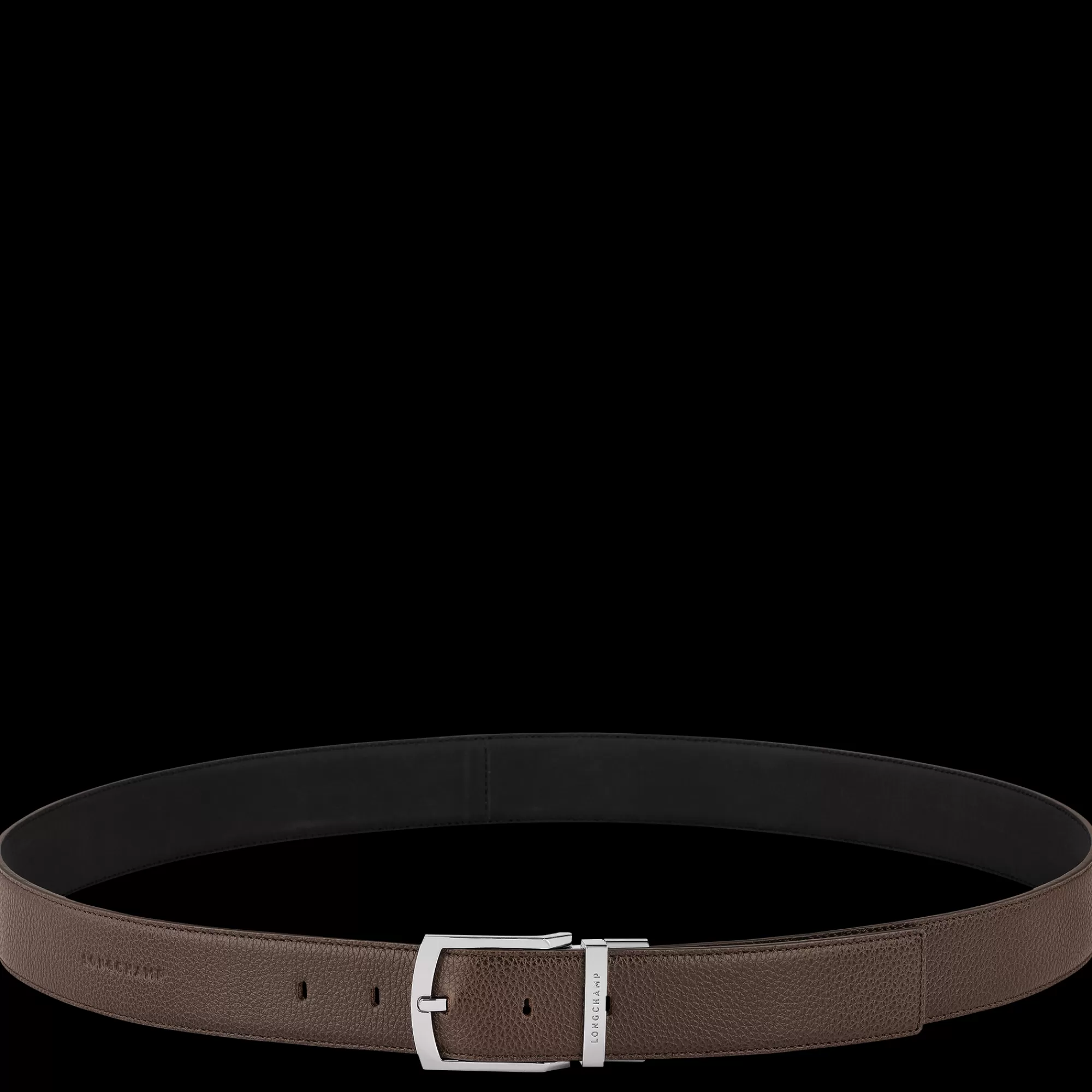 Ceintures>Longchamp Ceinture Homme Le Foulonné Moka/Noir