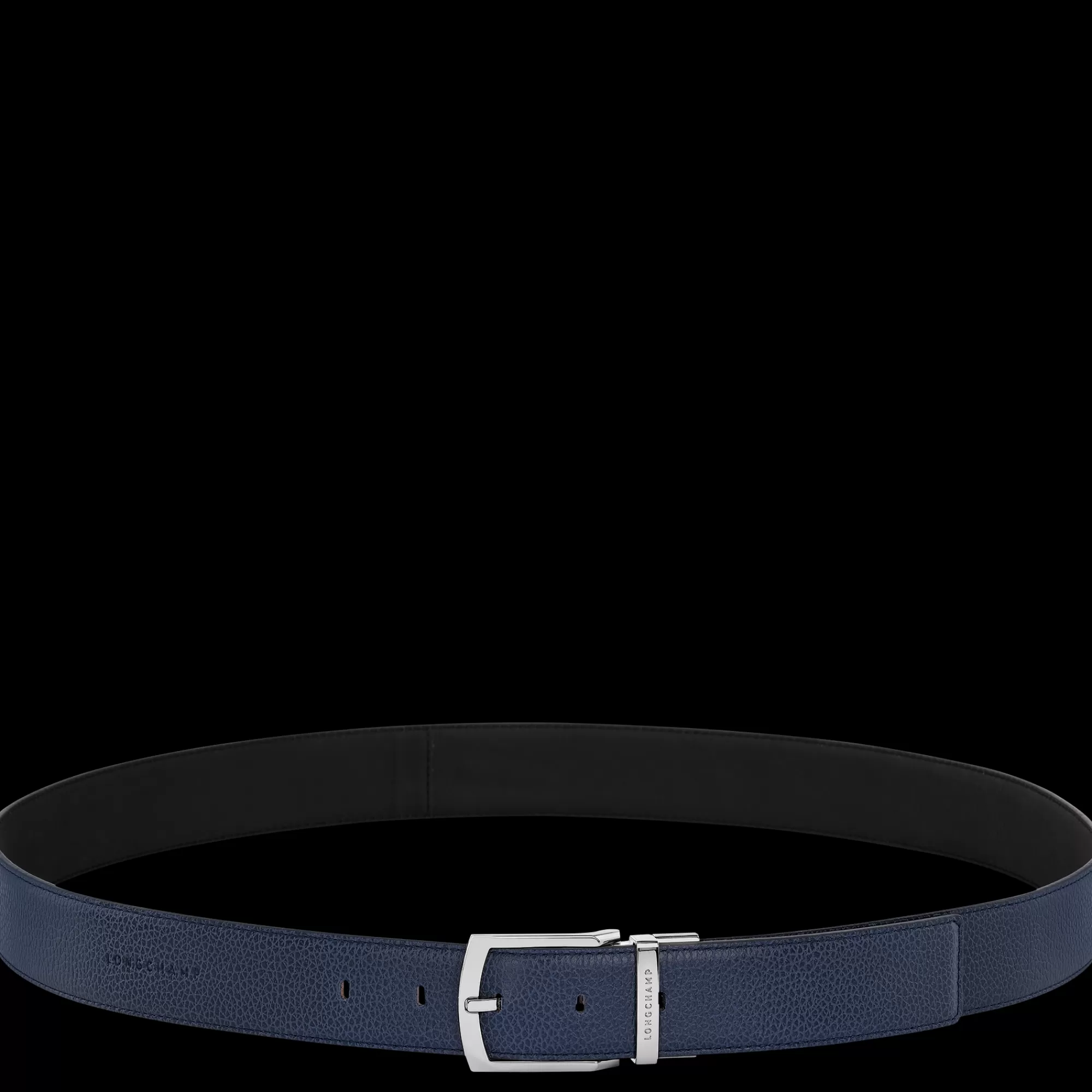 Ceintures>Longchamp Ceinture Homme Le Foulonné Navy/Noir