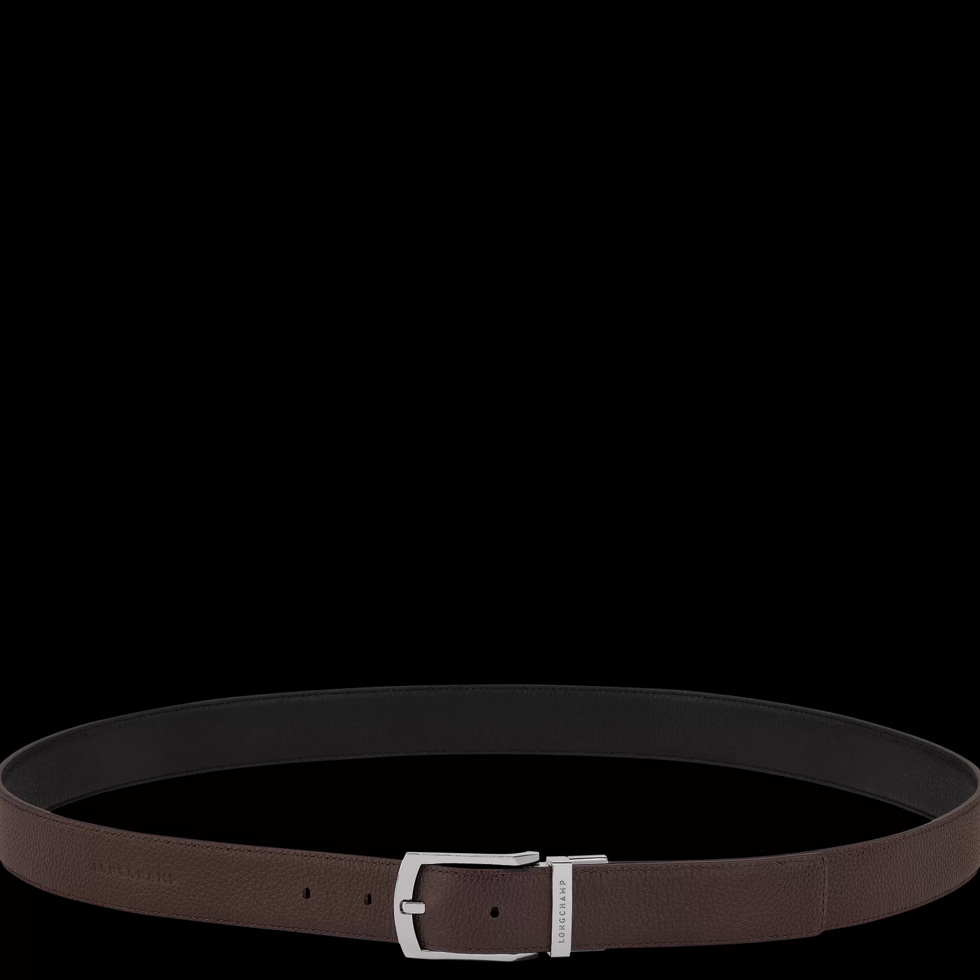 Ceintures>Longchamp Ceinture Homme Le Foulonné Moka/Noir