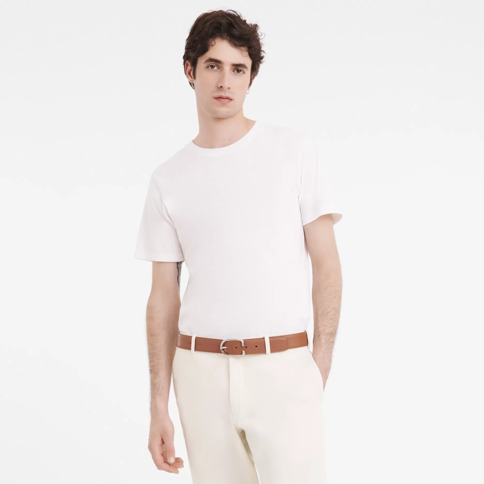 Ceintures>Longchamp Ceinture Homme Le Foulonné Caramel