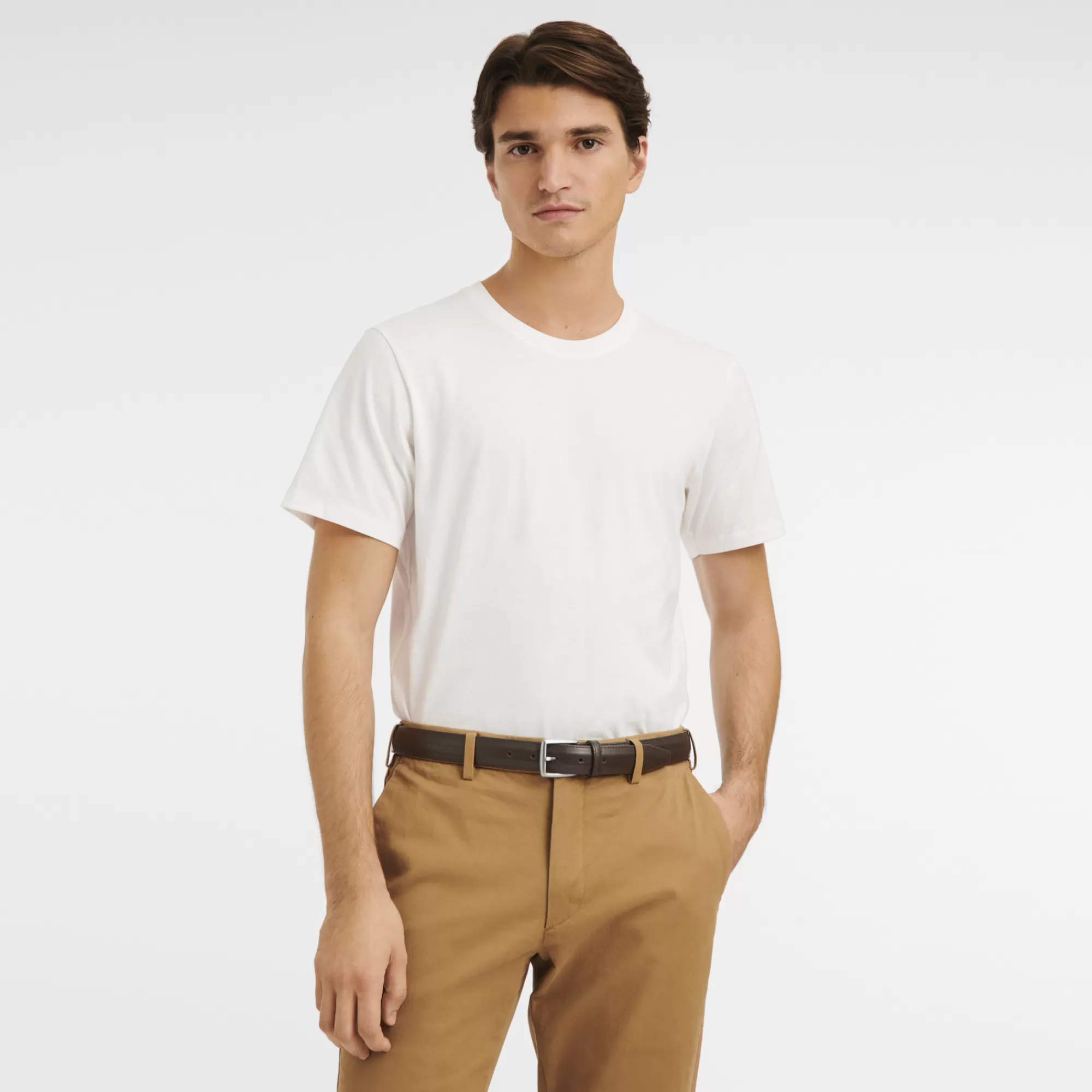 Ceintures>Longchamp Ceinture Homme Végétal Moka