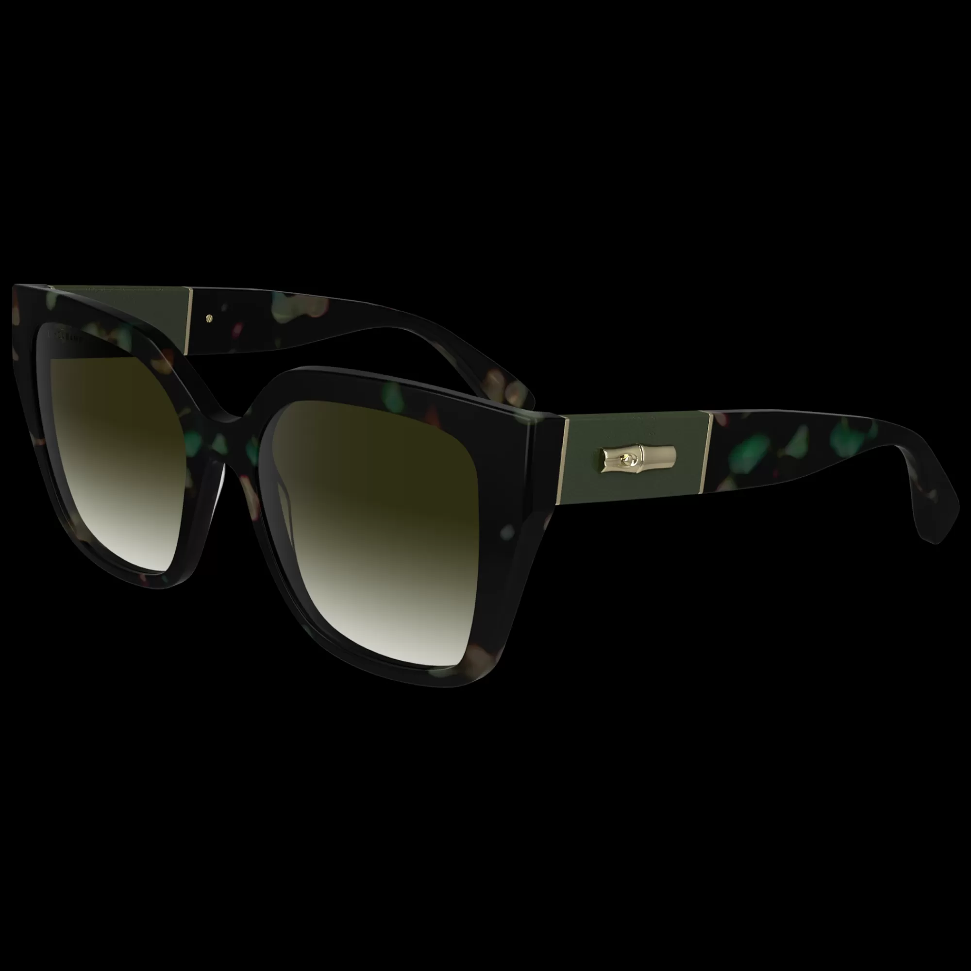 Lunettes De Soleil>Longchamp Lunettes De Soleil Ecaille Vert