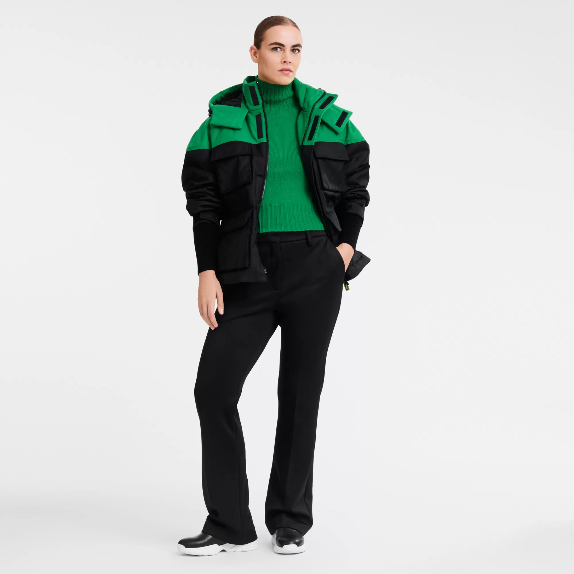 Manteaux & Vestes>Longchamp Parka Courte Vert