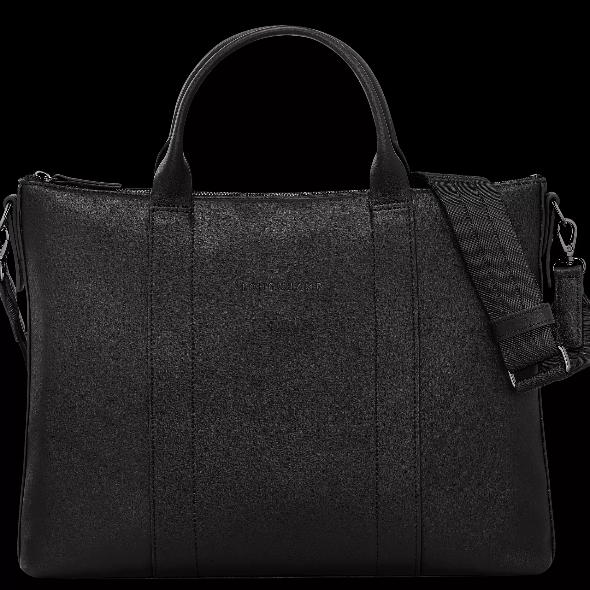 Longchamp 3D | Sacs Cuir>Longchamp Porte-documents 3D Noir