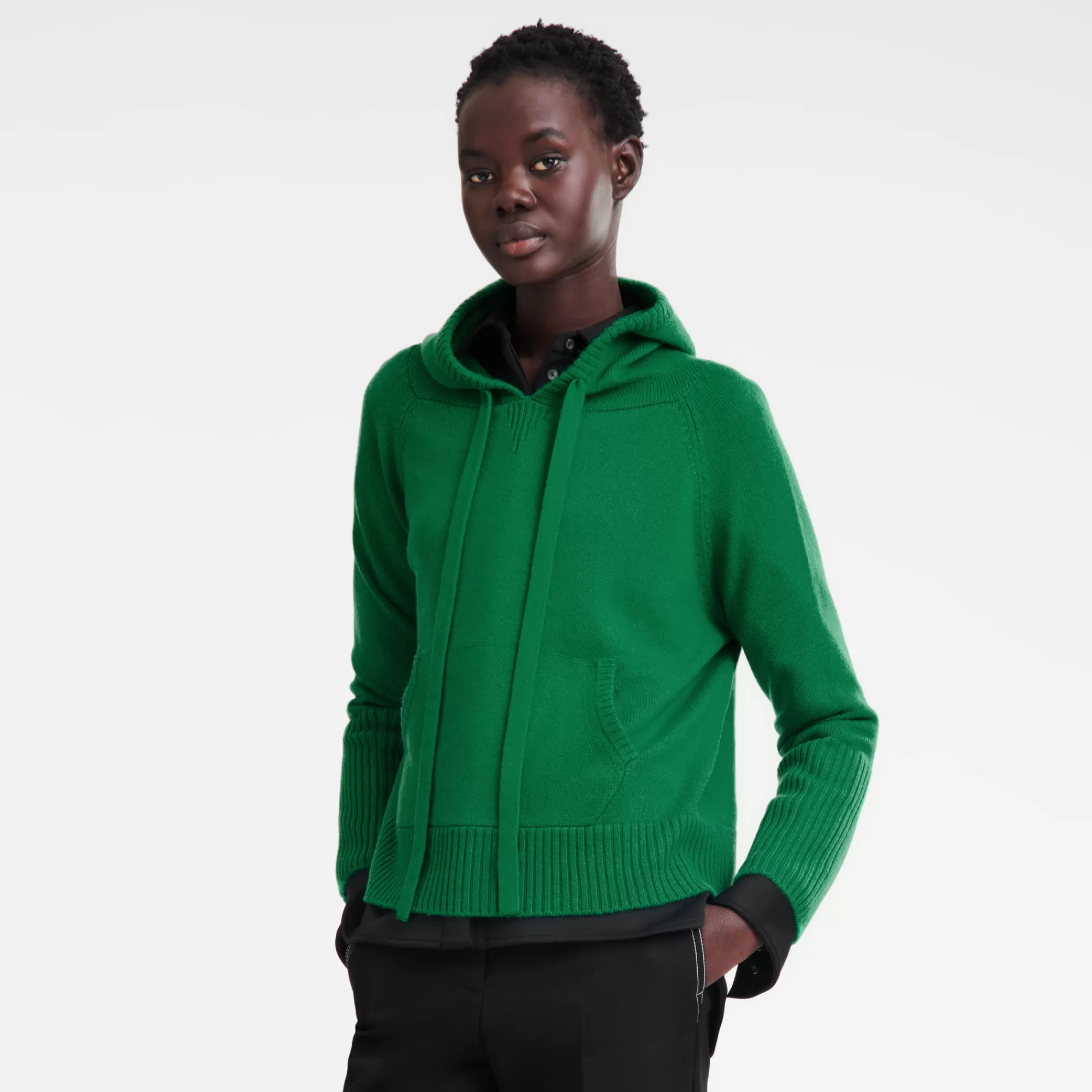 Tops & Blouses | Maille>Longchamp Pull à Capuche Vert