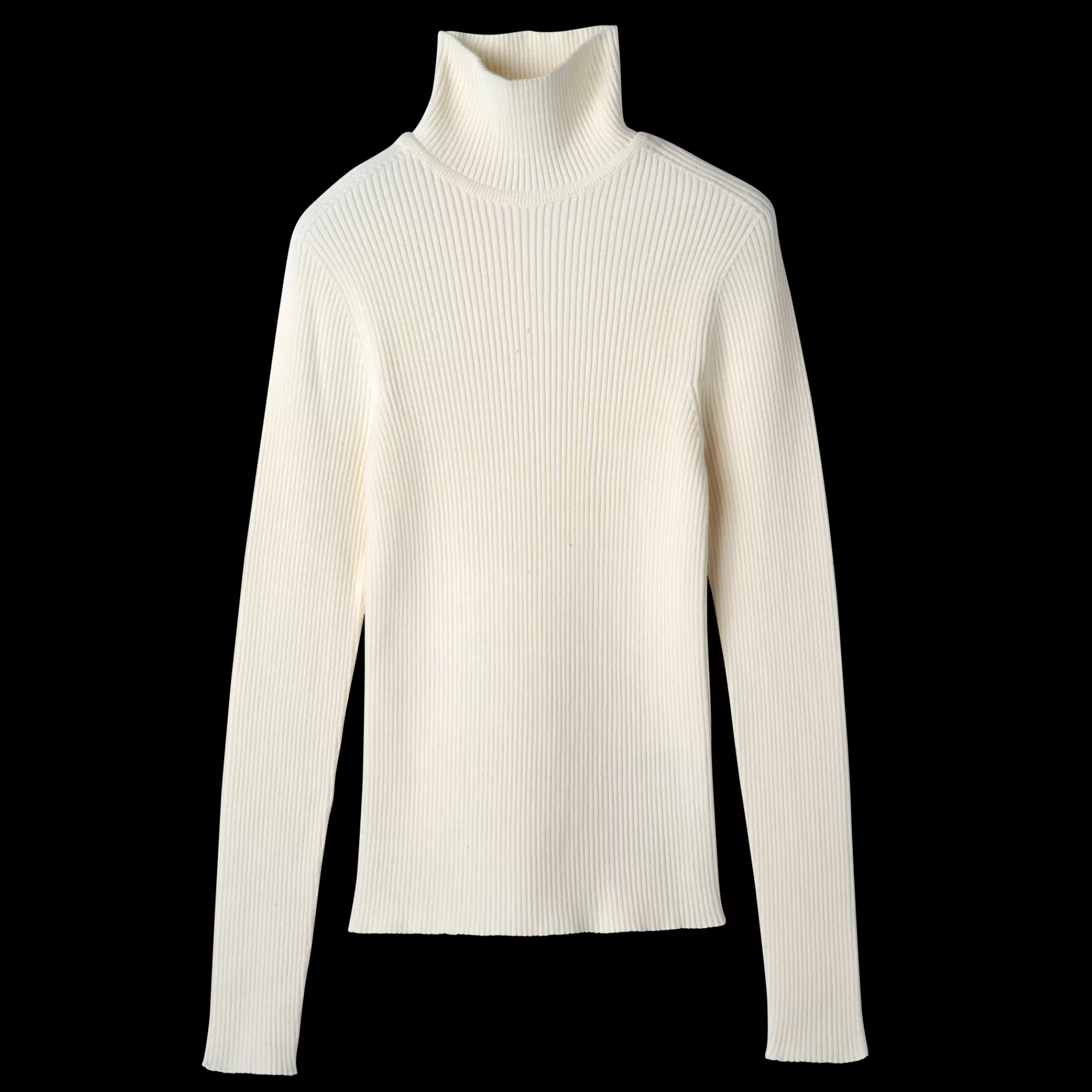 Tops & Blouses | Maille>Longchamp Pull Ajusté Col Cheminée Ecru