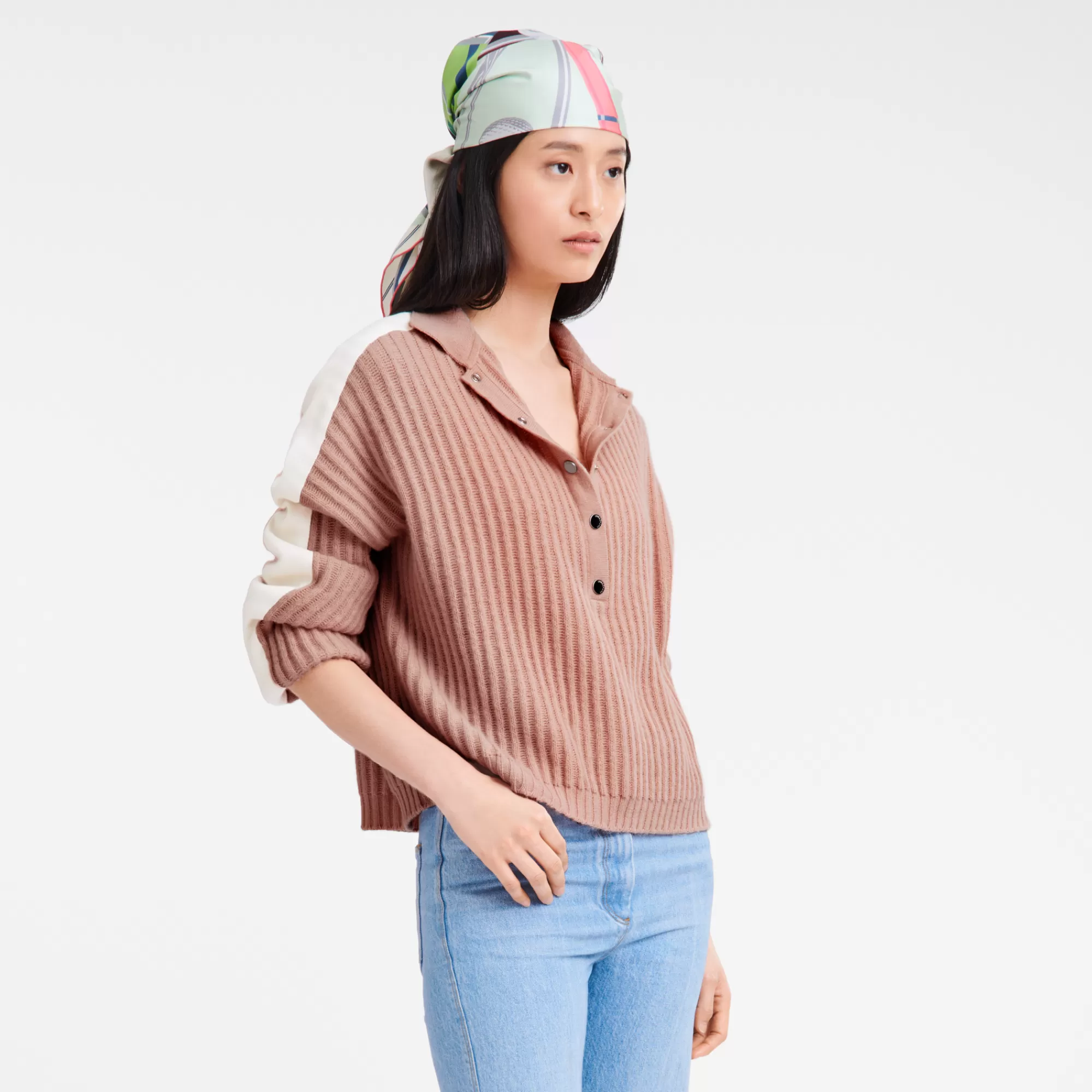 Tops & Blouses | Maille>Longchamp Pull Col Polo Nude