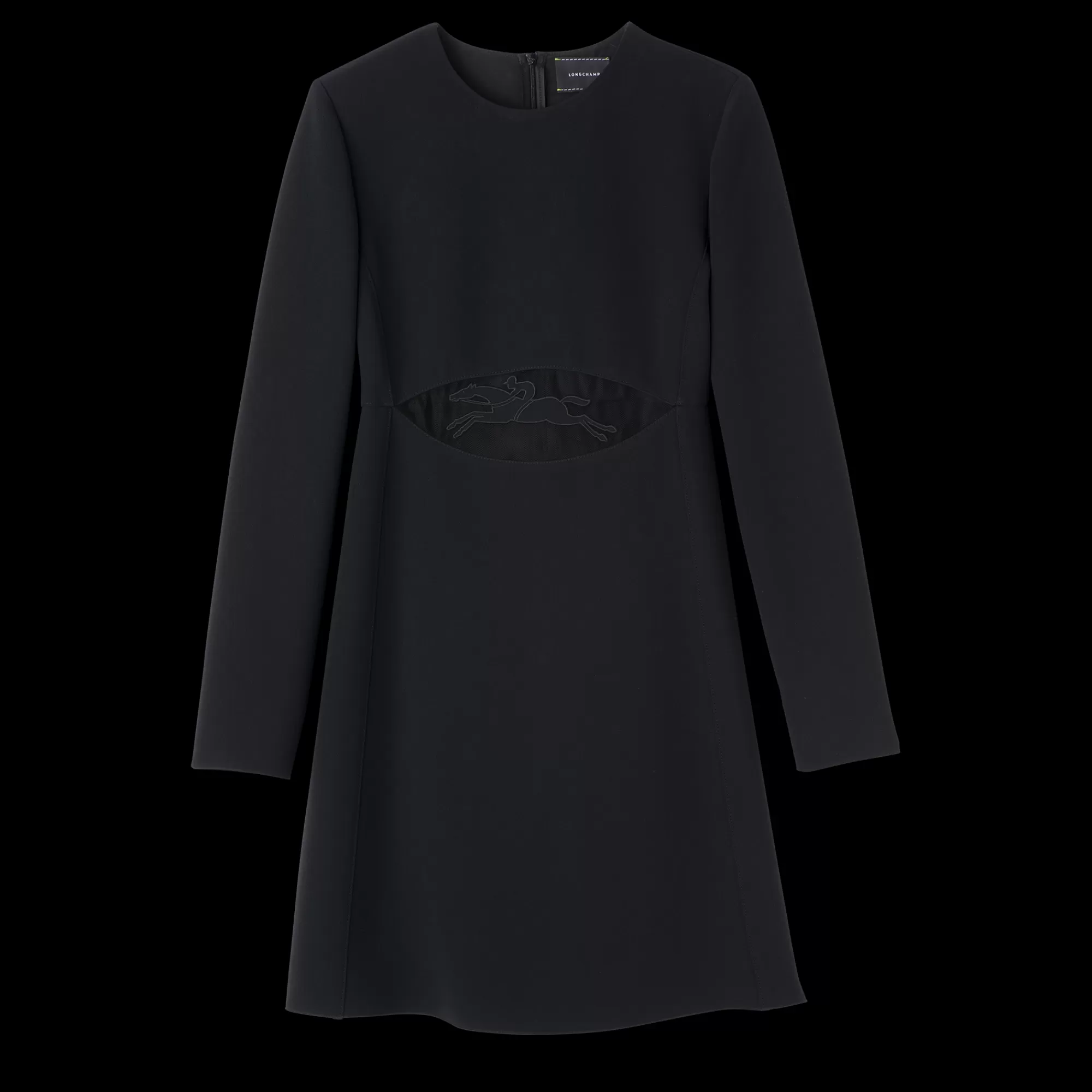 Robes & Jupes>Longchamp Robe Avec Empiècement Signature Noir