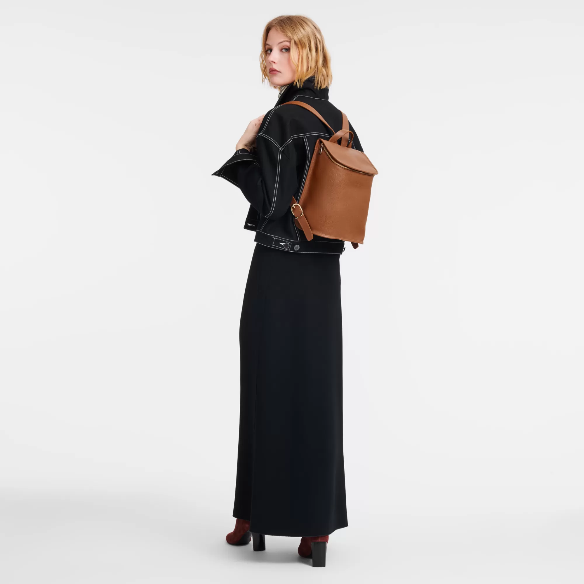 Le Foulonné | Sacs À Dos>Longchamp Sac à Dos Le Foulonné Caramel