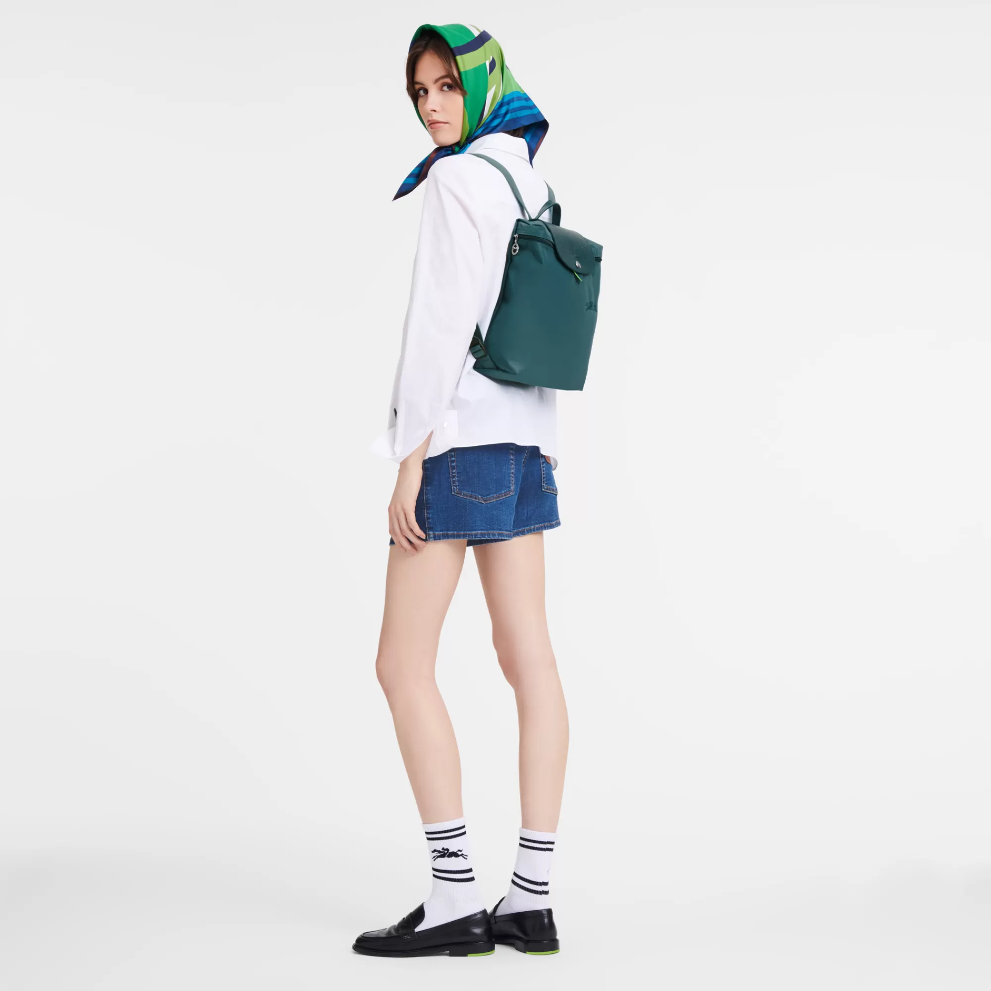 Le Pliage Green | Le Pliage M>Longchamp Sac à Dos M Le Pliage Green Paon