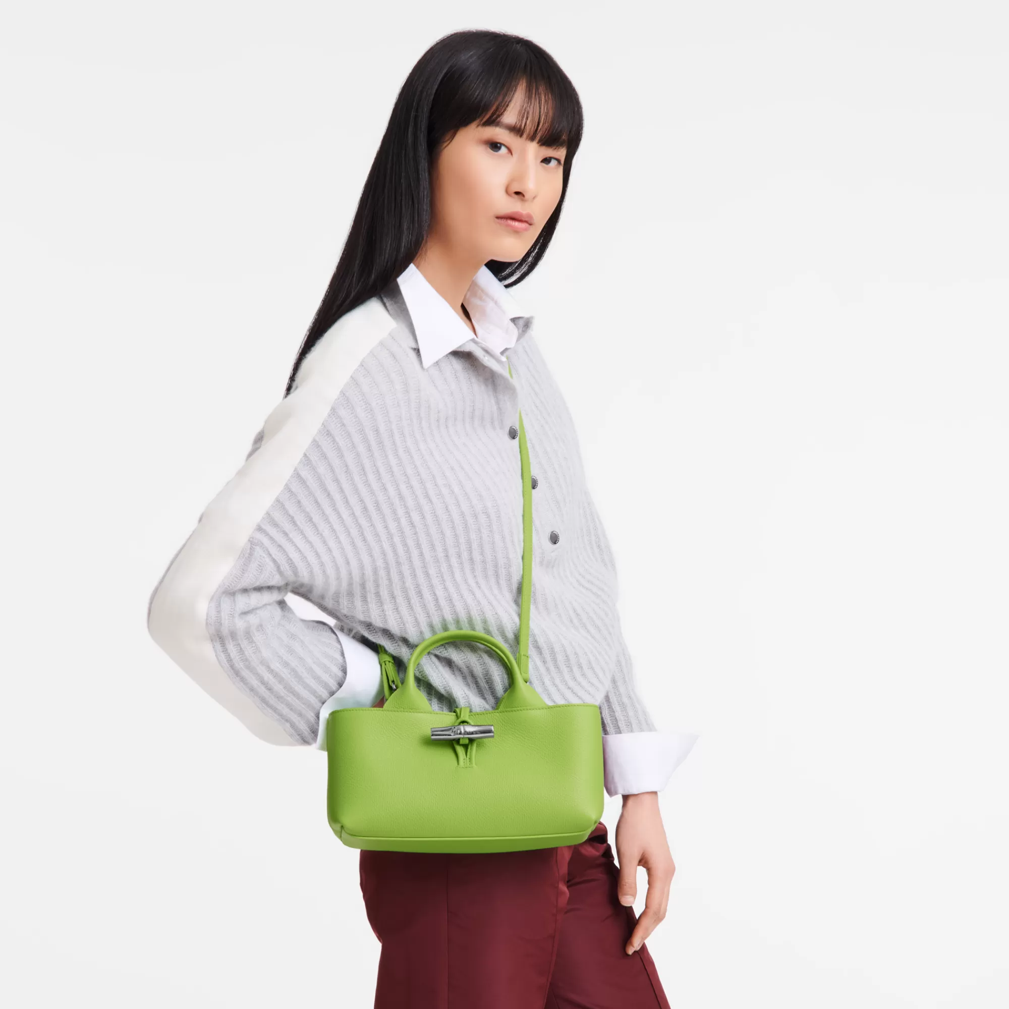 Le Roseau | Sacs À Main>Longchamp Sac à Main S Le Roseau Vert Lumière