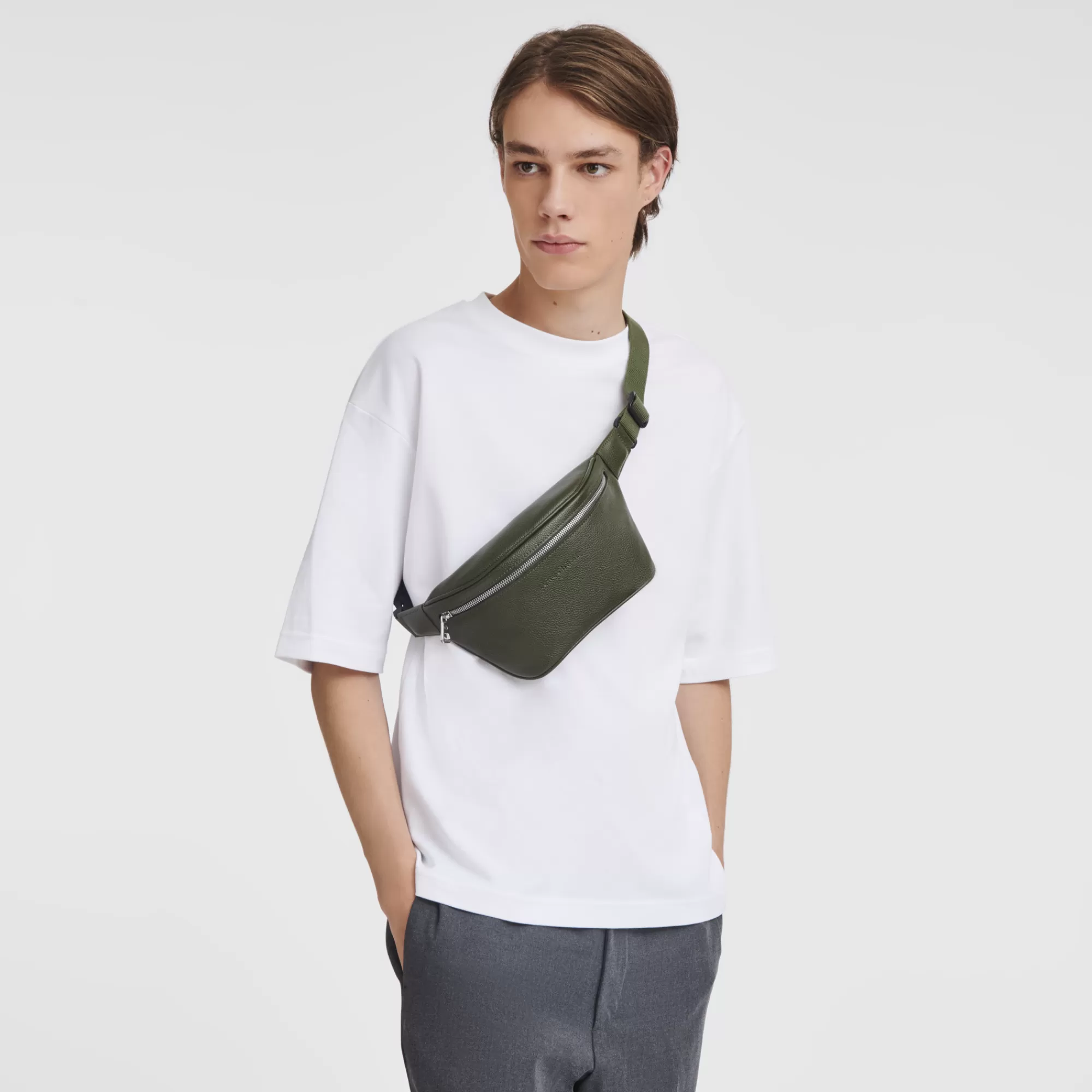 Le Foulonné | Sacs Banane>Longchamp Sac Banane M Le Foulonné Kaki