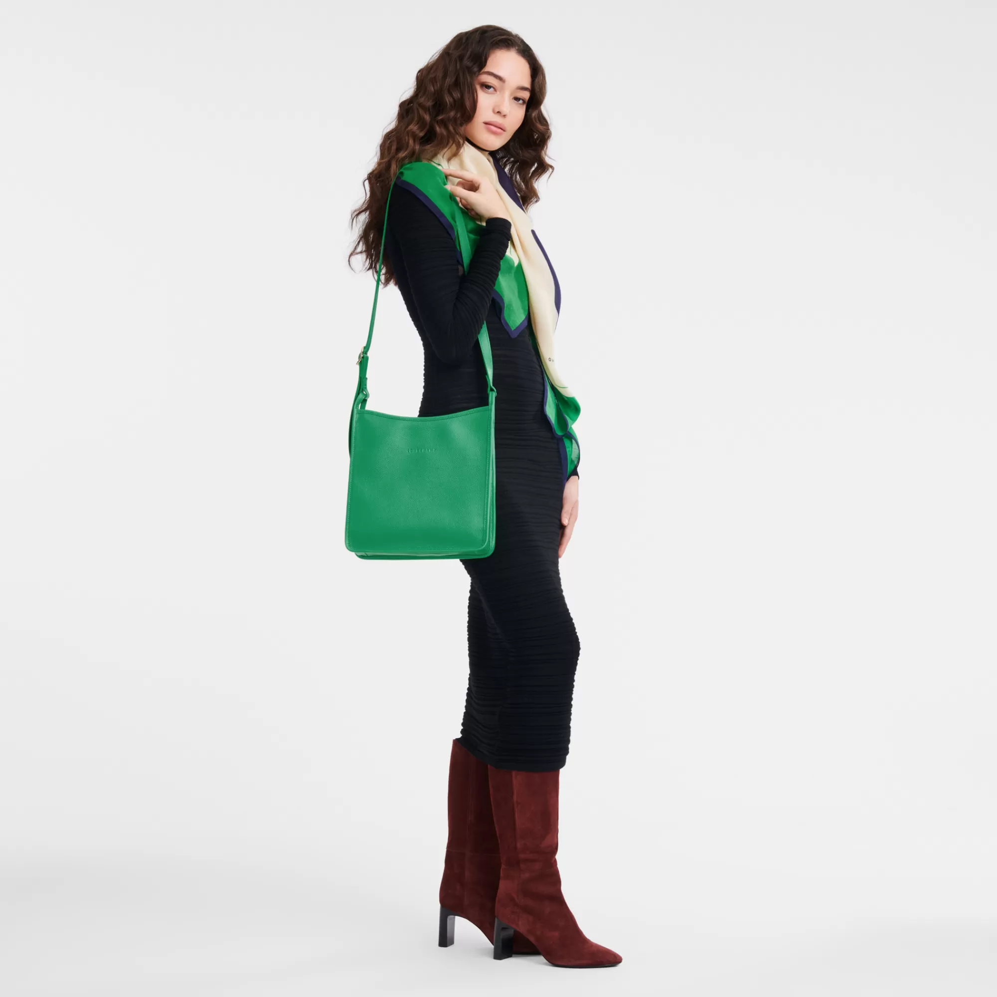 Le Foulonné | Sacs Bandoulière>Longchamp Sac Bandoulière M Le Foulonné Vert