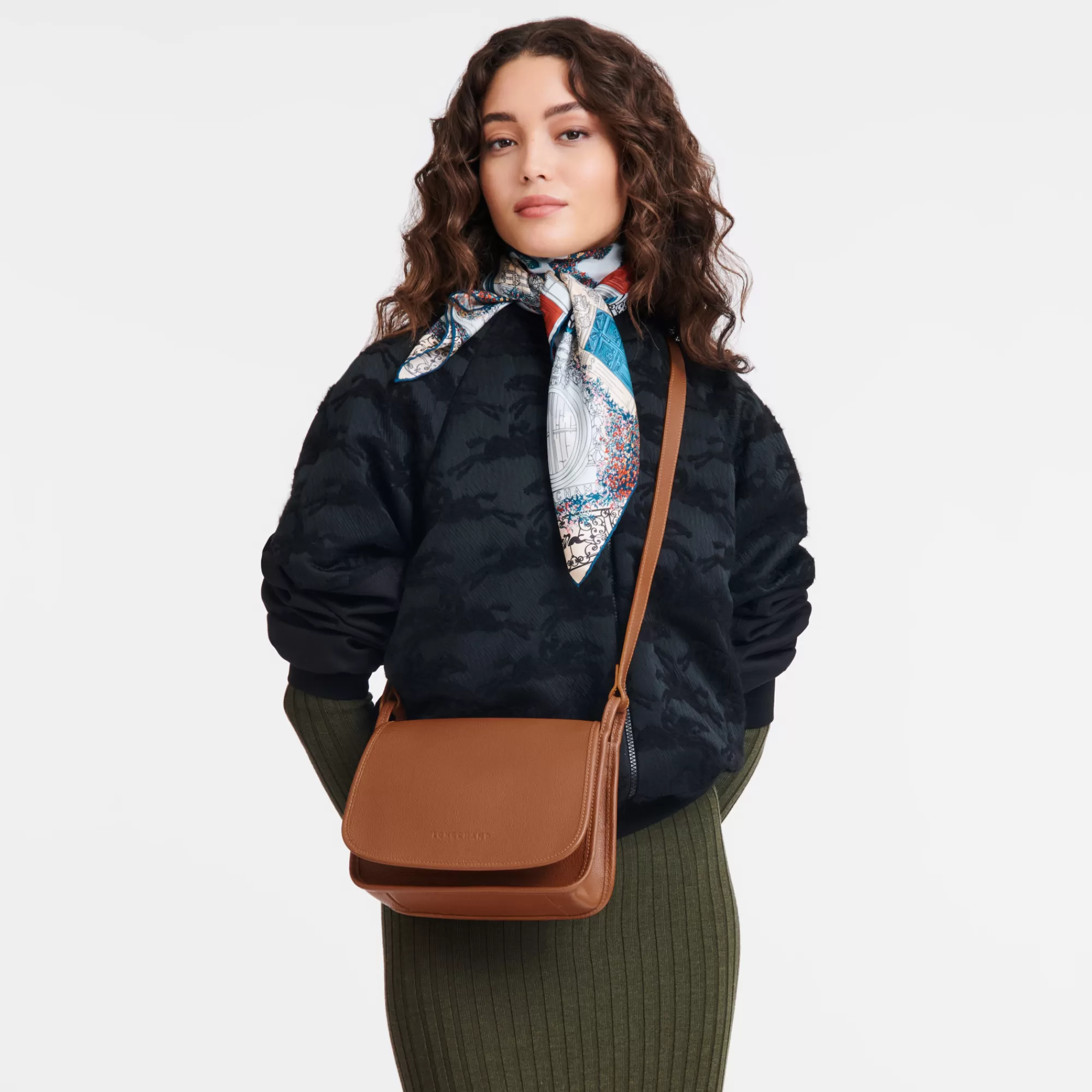 Le Foulonné | Sacs Bandoulière>Longchamp Sac Bandoulière M Le Foulonné Caramel