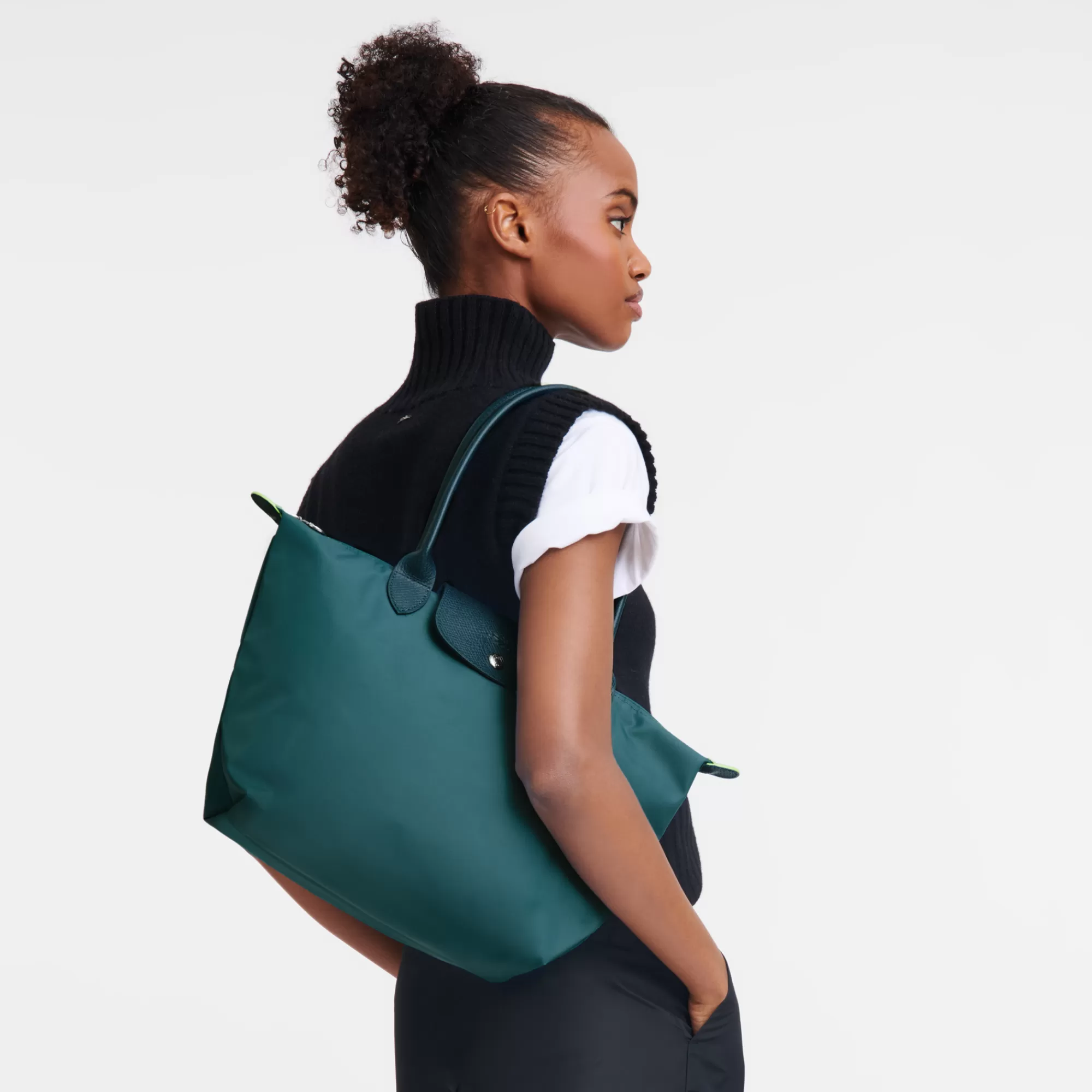 Le Pliage Green | Le Pliage M>Longchamp Sac Cabas M Le Pliage Green Paon