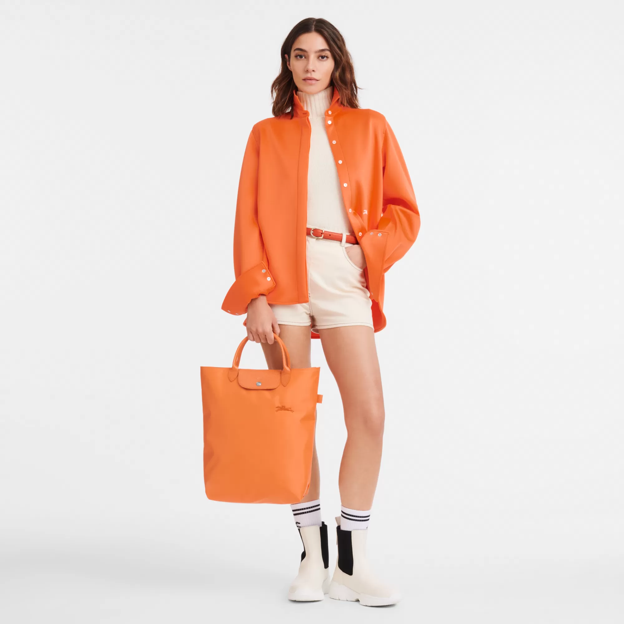 Le Pliage Green | Le Pliage M>Longchamp Sac Cabas M Le Pliage Green Orange