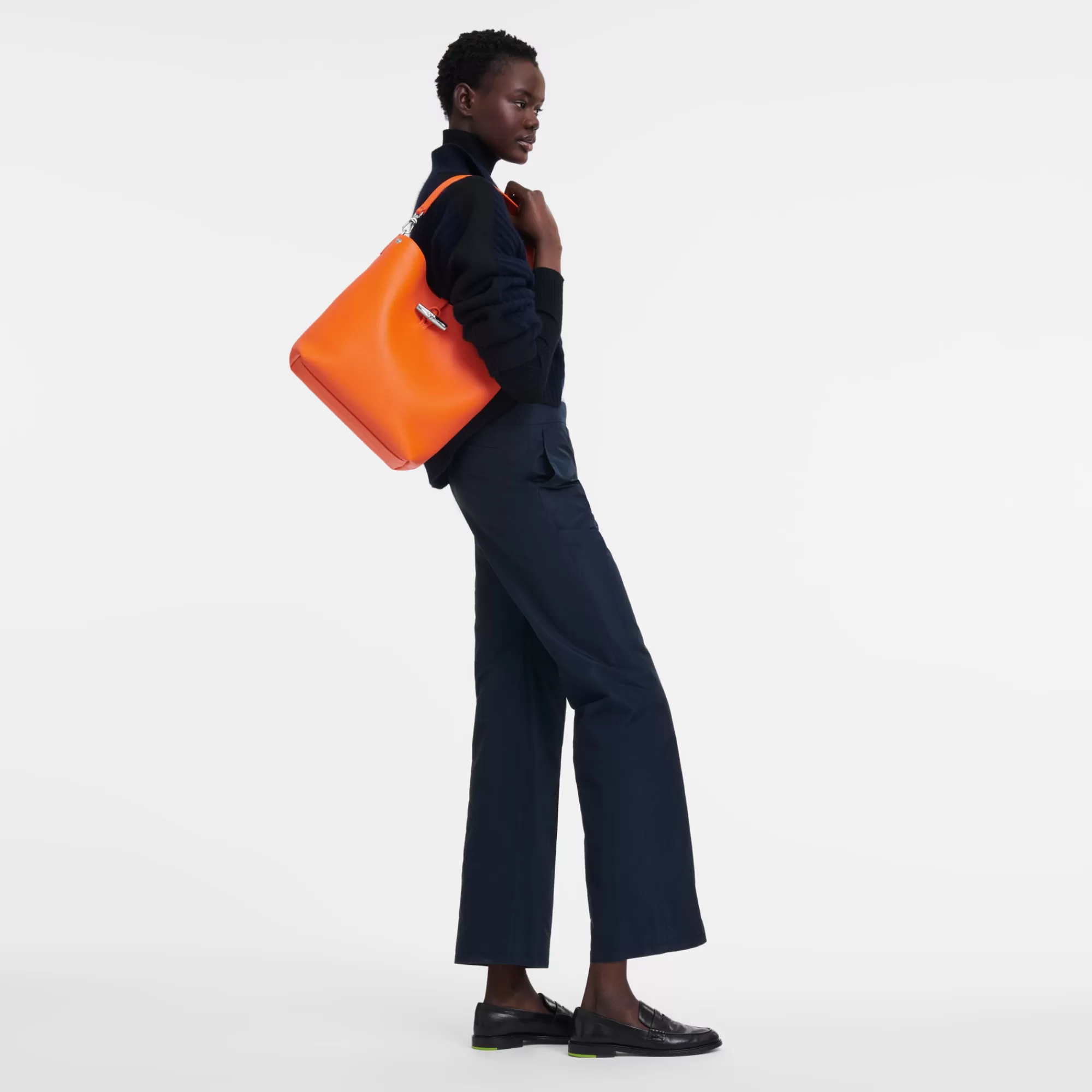 Le Roseau | Sacs Porté Épaule>Longchamp Sac Porté épaule M Le Roseau Orange