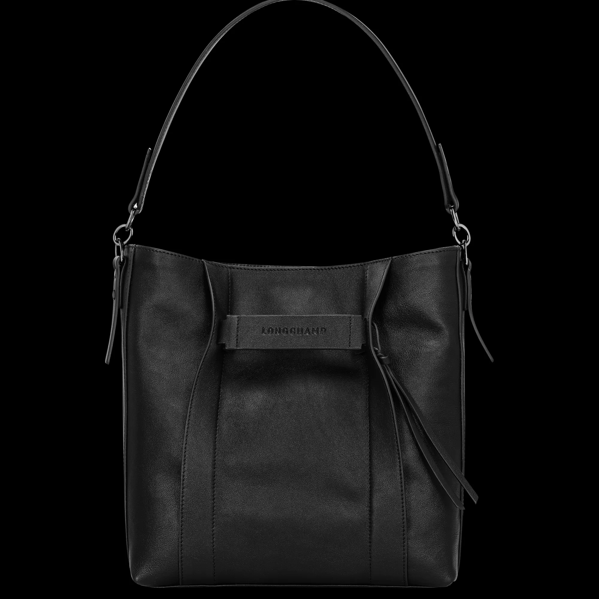 Longchamp 3D | Sacs Cuir>Longchamp Sac Porté épaule M 3D Noir