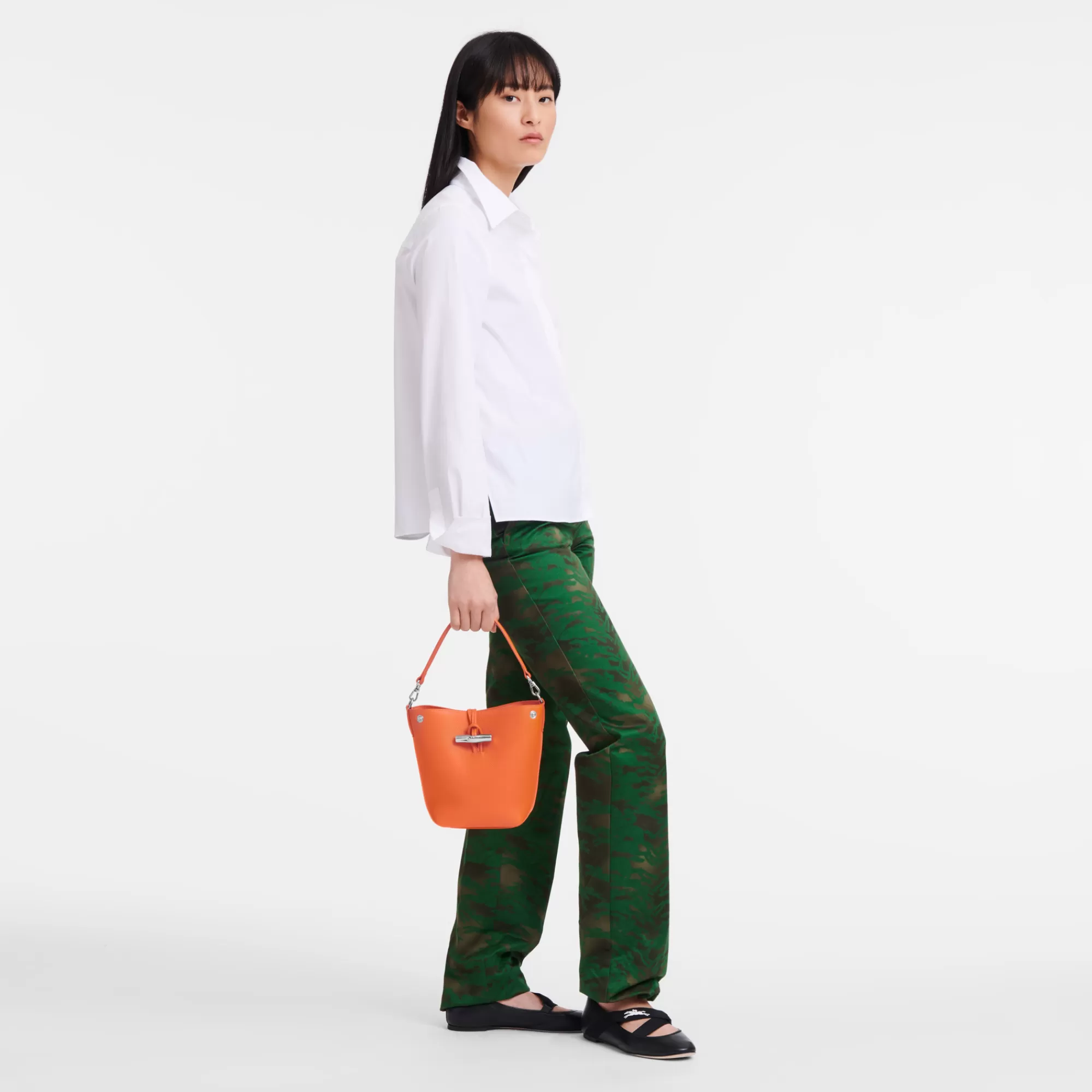 Le Roseau | Sacs Bandoulière>Longchamp Sac Seau XS Le Roseau Orange