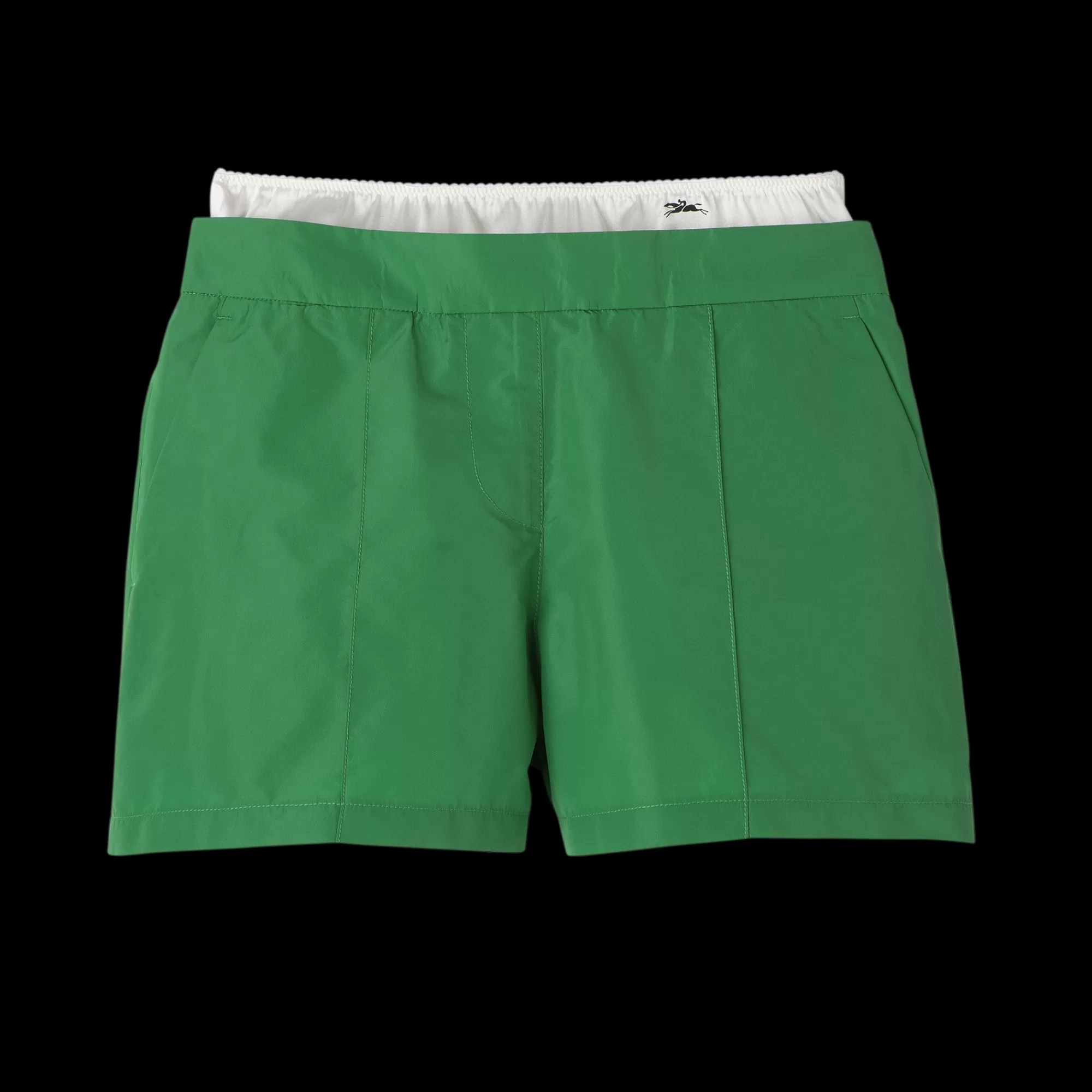 Pantalons & Shorts>Longchamp Short Avec Empiècement Ceinture Vert