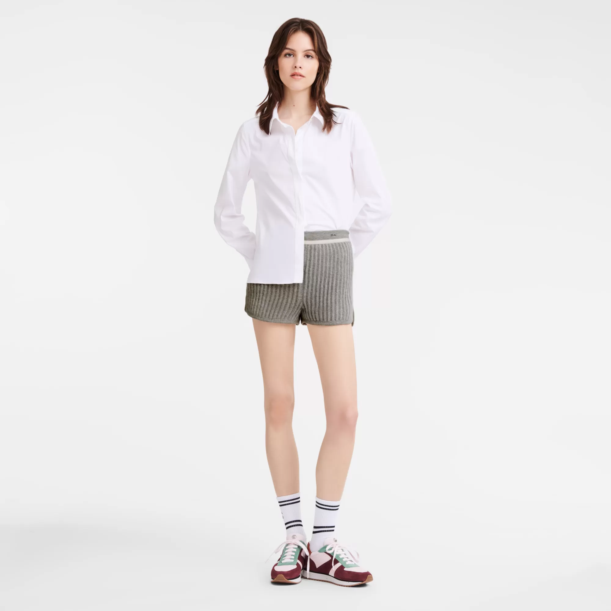 Pantalons & Shorts | Maille>Longchamp Short Sport Gris