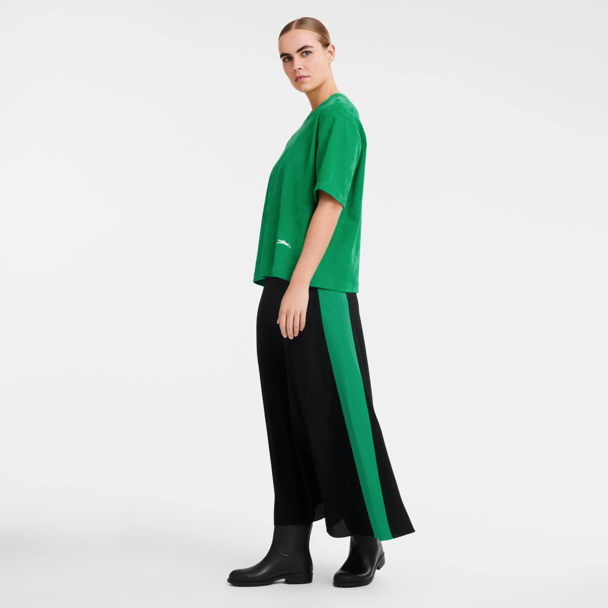 Tops & Blouses>Longchamp Tee-shirt En Cuir Vert