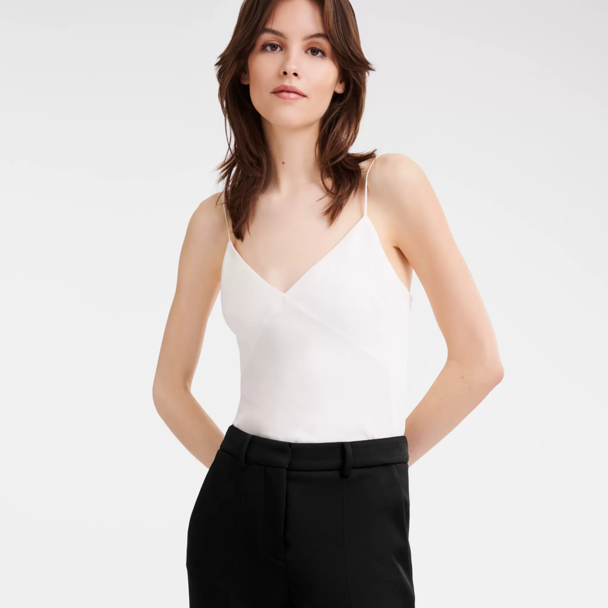 Tops & Blouses>Longchamp Top à Bretelles Ecru