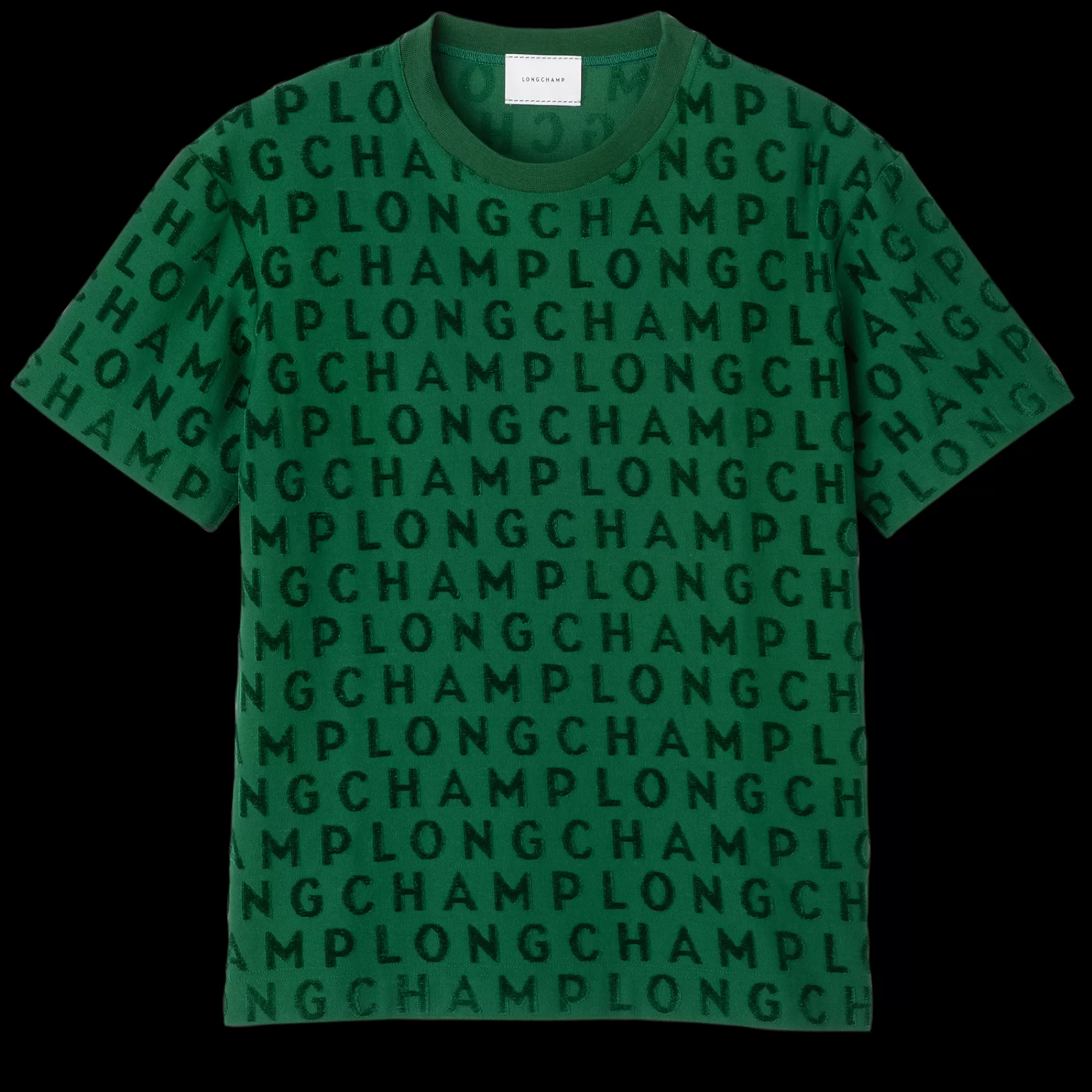 Tops & Blouses>Longchamp T-shirt Ample Signature Vert