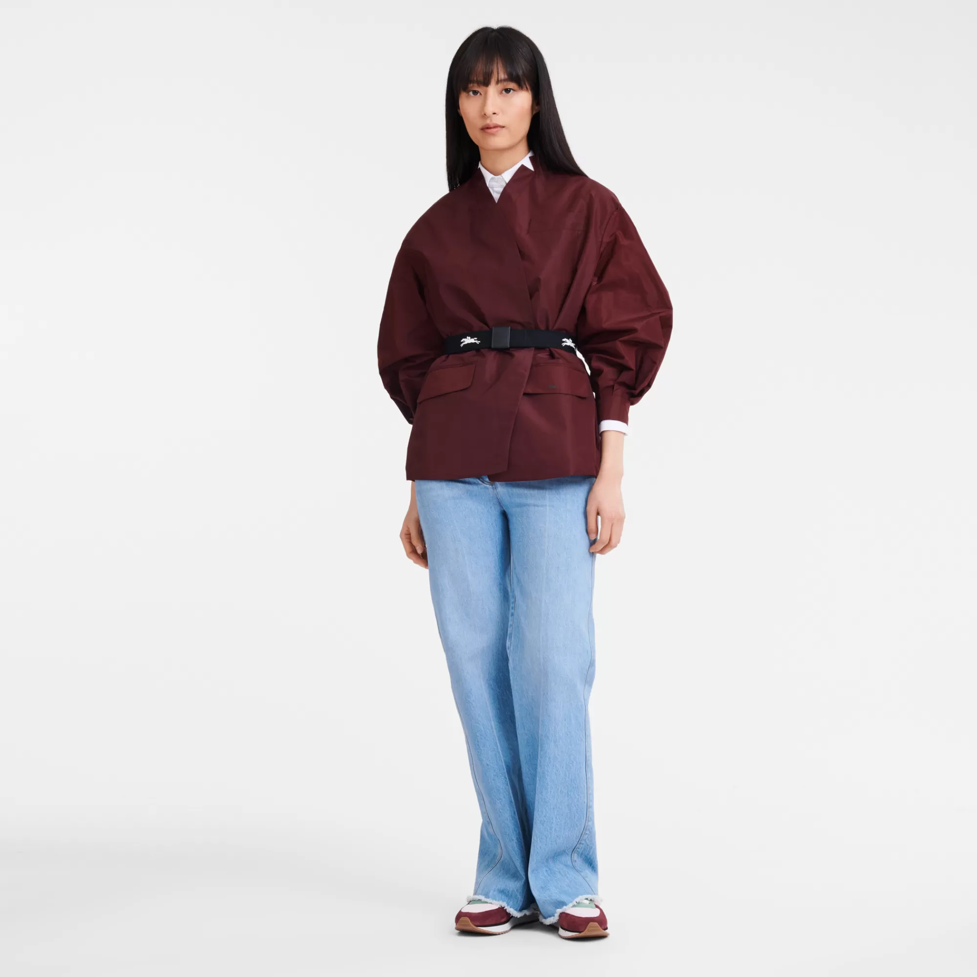 Manteaux & Vestes>Longchamp Veste Kimono Bordeaux