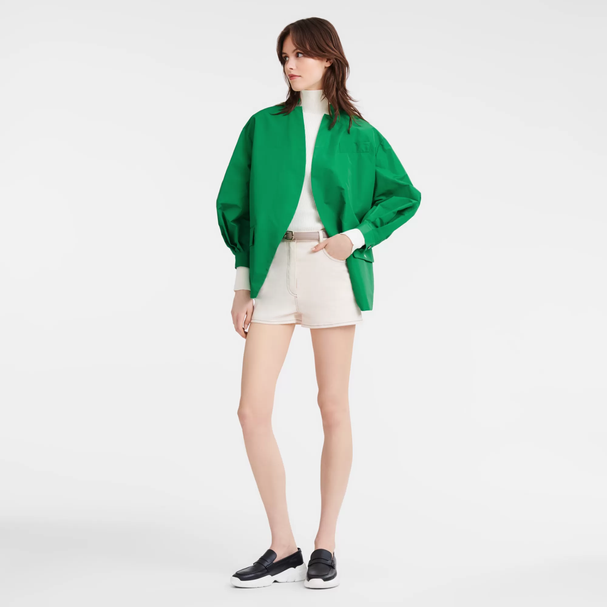 Manteaux & Vestes>Longchamp Veste Kimono Vert