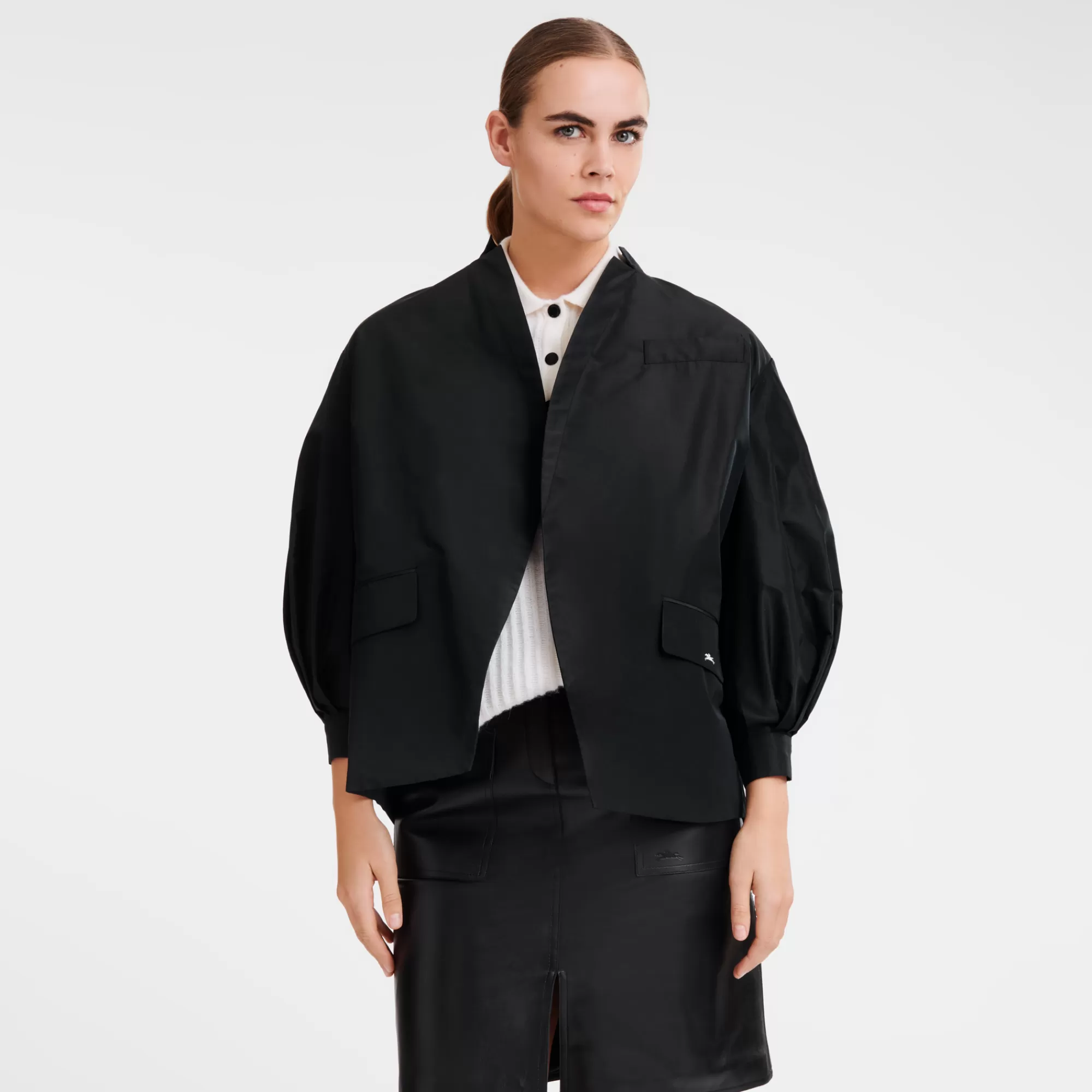 Manteaux & Vestes>Longchamp Veste Kimono Noir